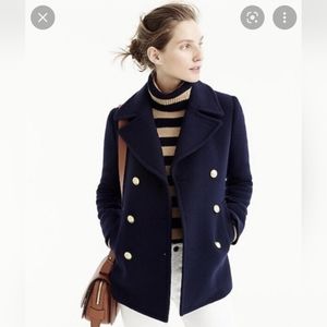 J.crew navy wool peacoat